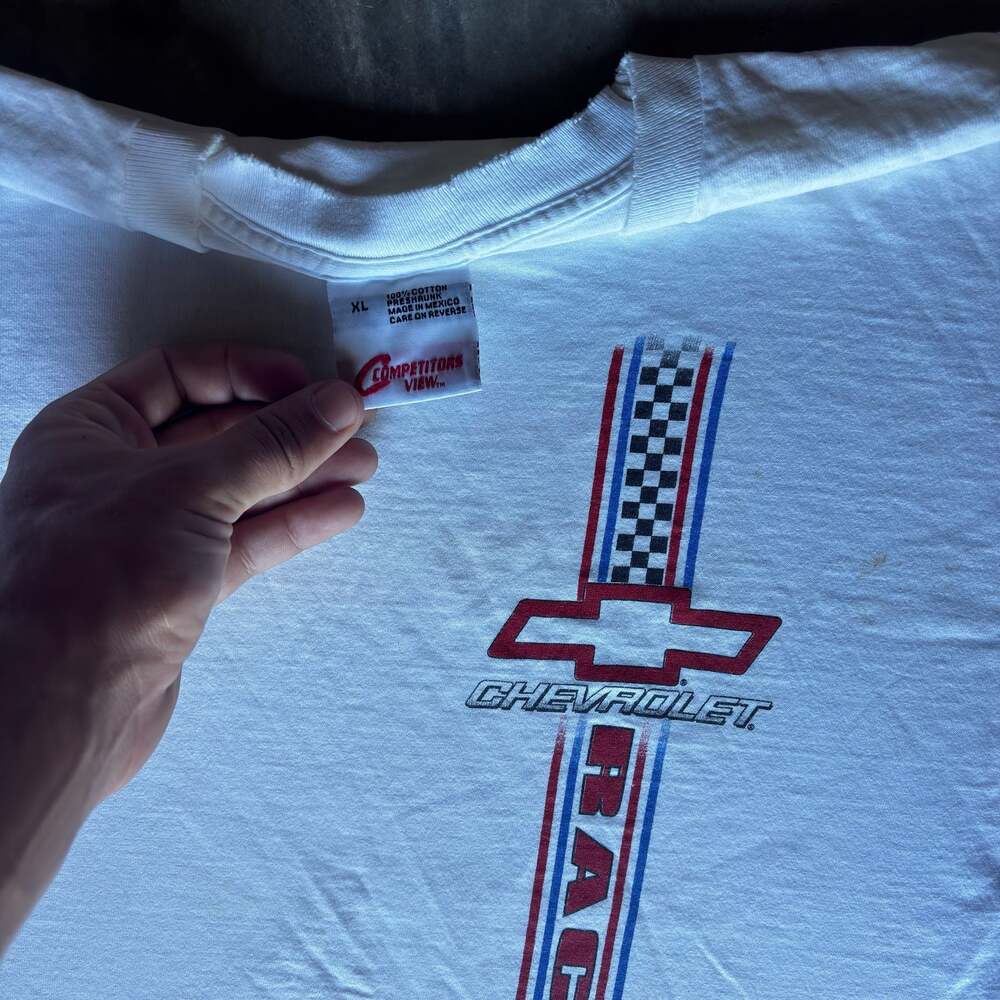 Vintage Chevrolet Racing Graphic Logo NASCAR T-Shirt - Picture 5 of 5
